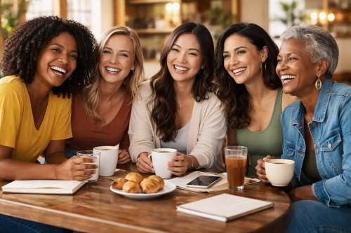 Close-up portrait of three African women with elegant hairstyles and makeup, showcasing diverse beauty and culture.